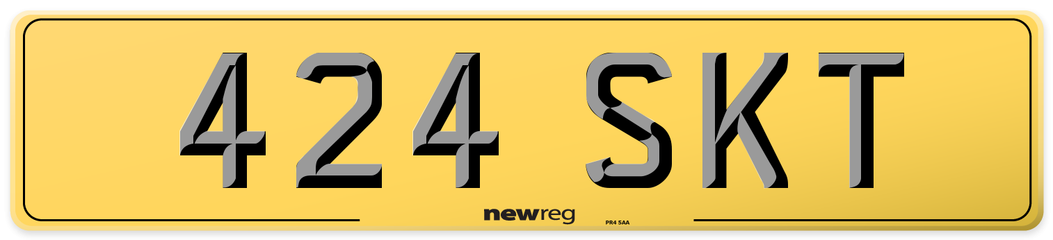 424 SKT Rear Number Plate