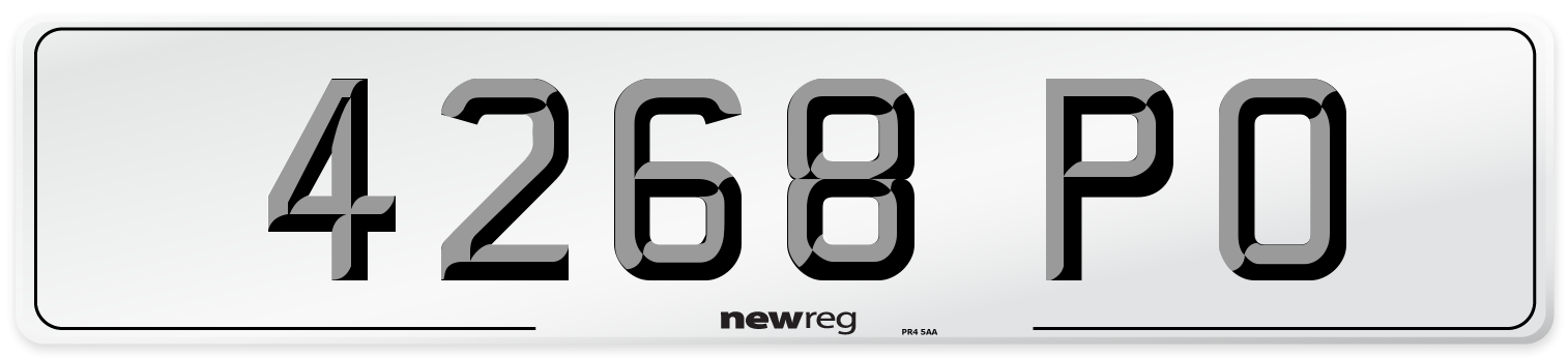 4268 PO Front Number Plate