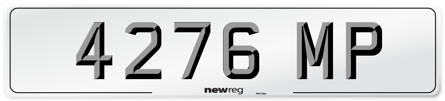 4276 MP Front Number Plate