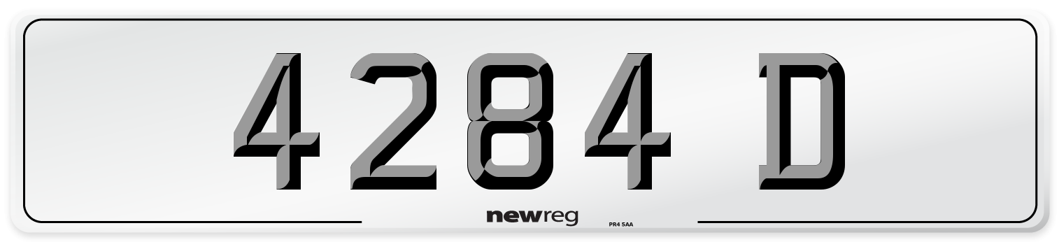 4284 D Front Number Plate