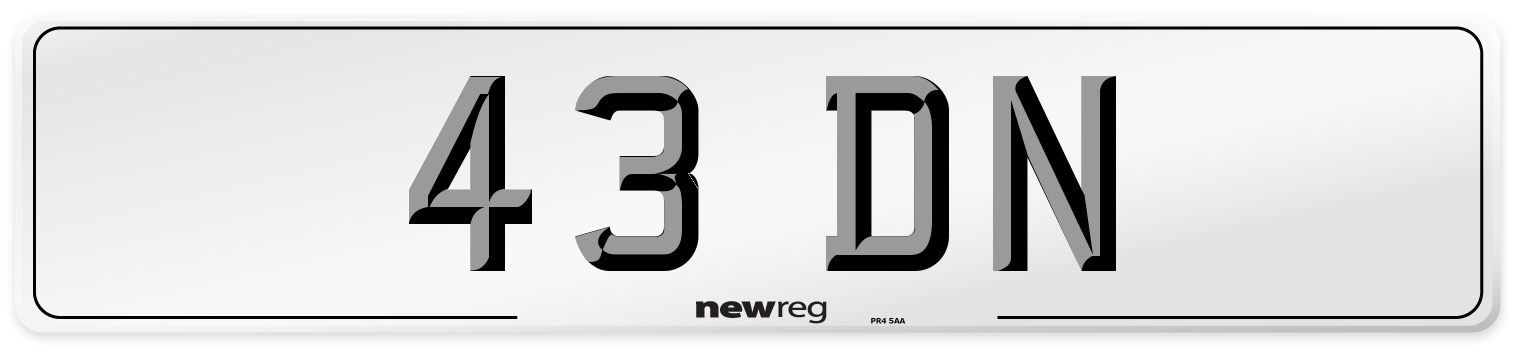 43 DN Front Number Plate