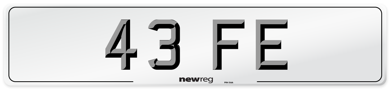 43 FE Front Number Plate