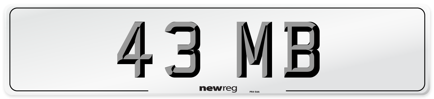 43 MB Front Number Plate