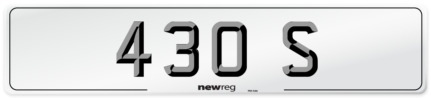 430 S Front Number Plate