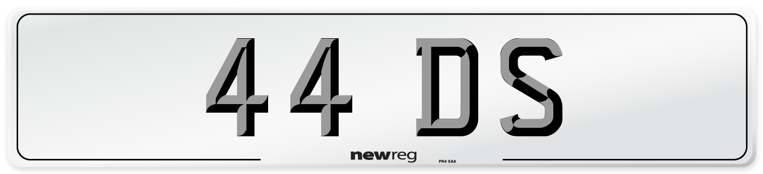 44 DS Front Number Plate