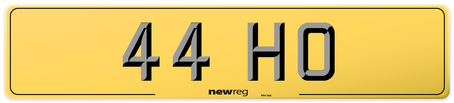 44 HO Rear Number Plate