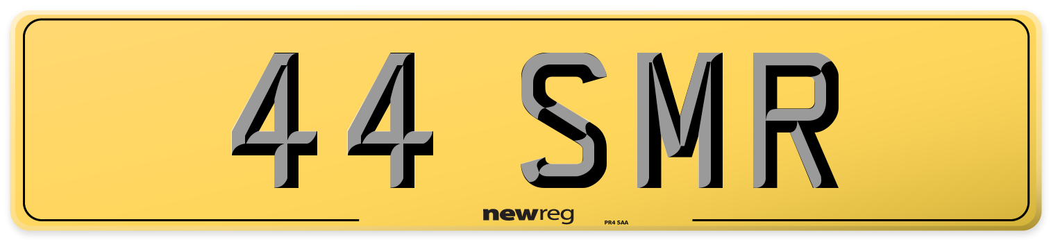 44 SMR Rear Number Plate
