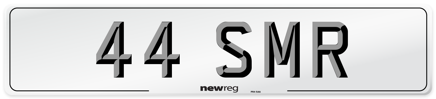 44 SMR Front Number Plate
