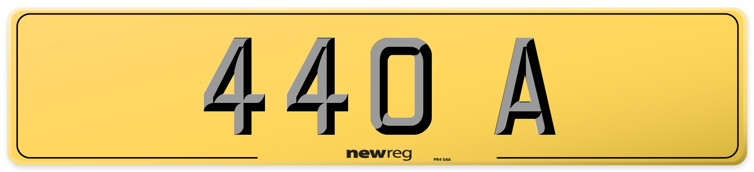 440 A Rear Number Plate