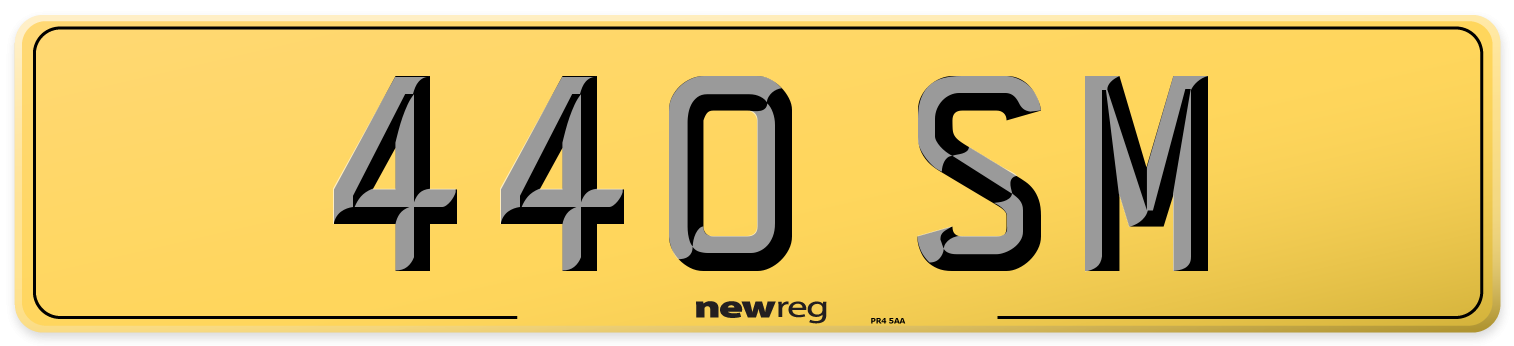 440 SM Rear Number Plate