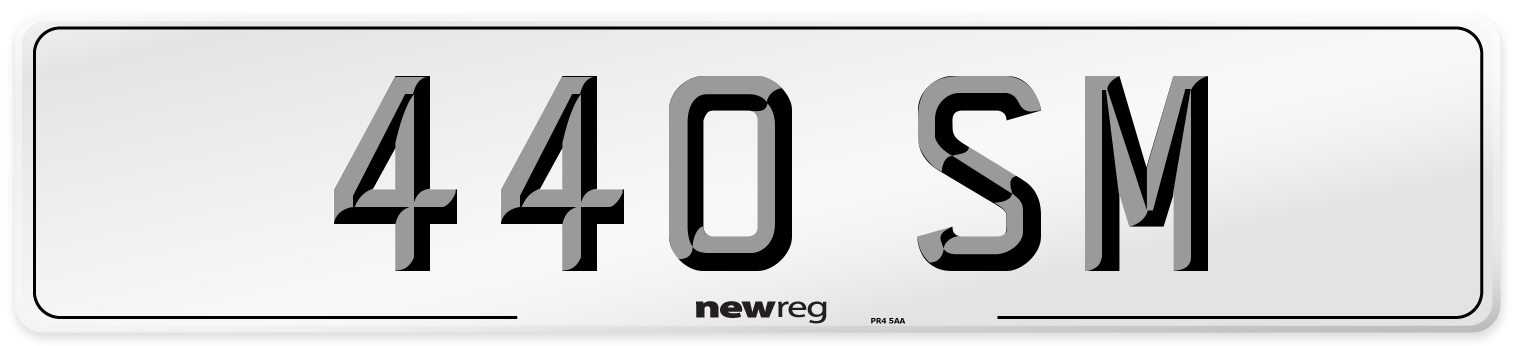440 SM Front Number Plate