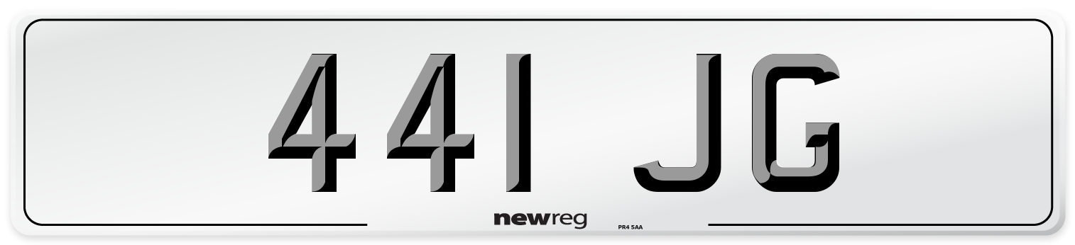 441 JG Front Number Plate