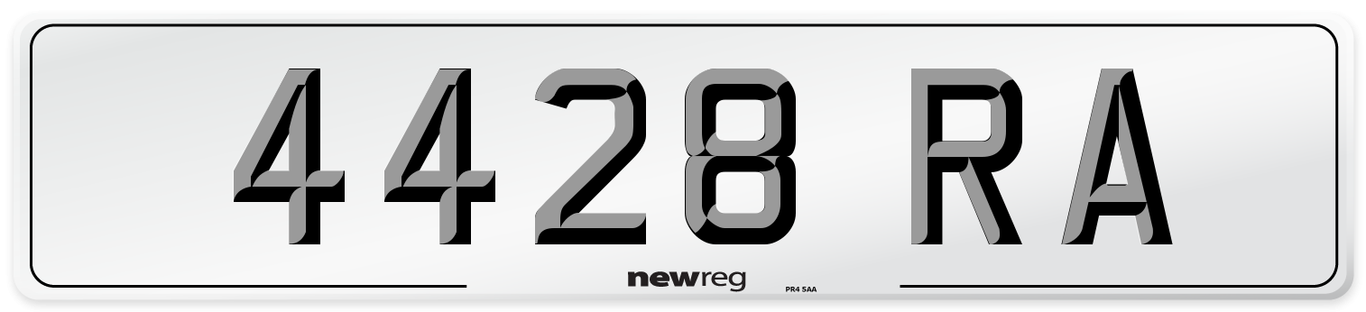 4428 RA Front Number Plate