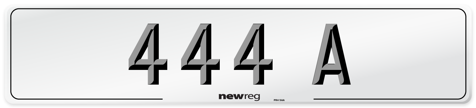 444 A Front Number Plate