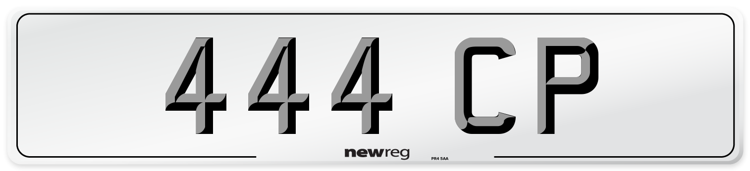 444 CP Front Number Plate
