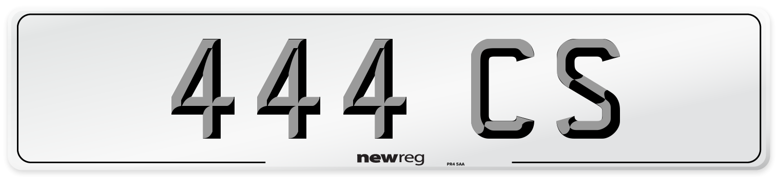444 CS Front Number Plate