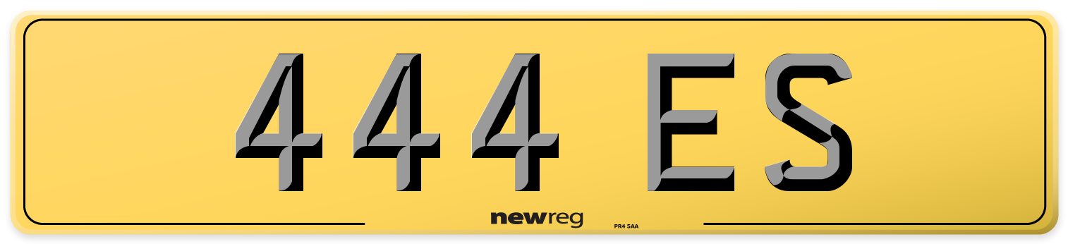 444 ES Rear Number Plate