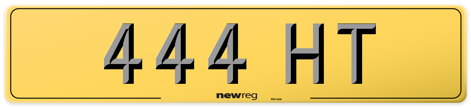 444 HT Rear Number Plate