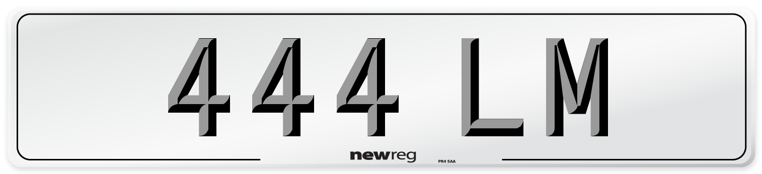444 LM Front Number Plate