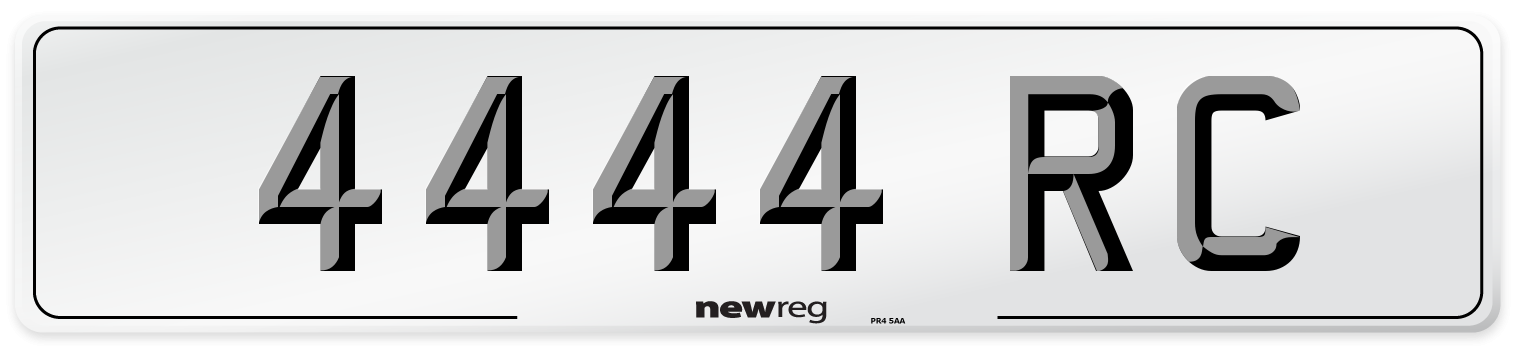 4444 RC Front Number Plate