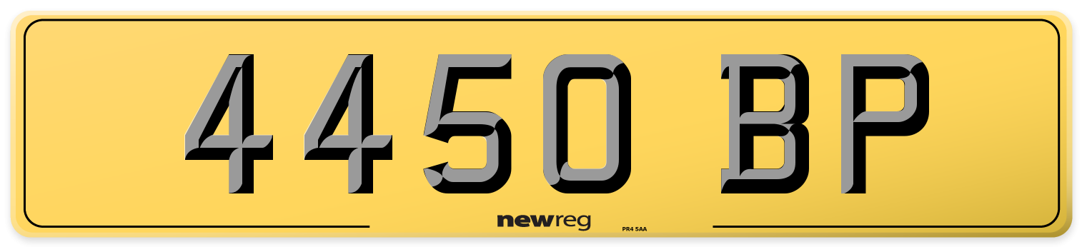4450 BP Rear Number Plate