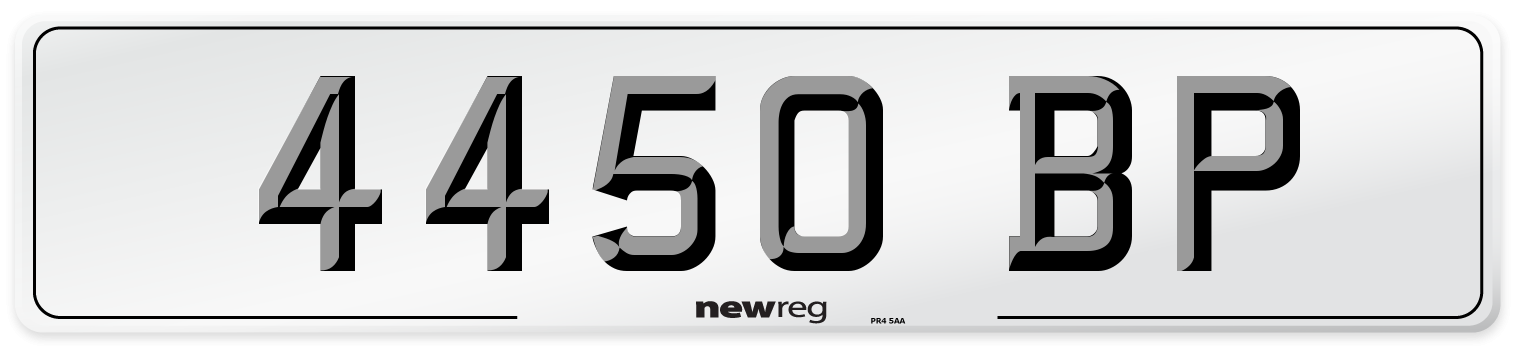 4450 BP Front Number Plate