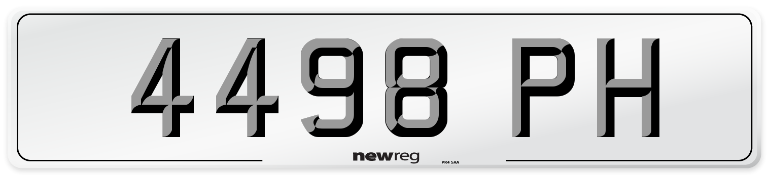 4498 PH Front Number Plate