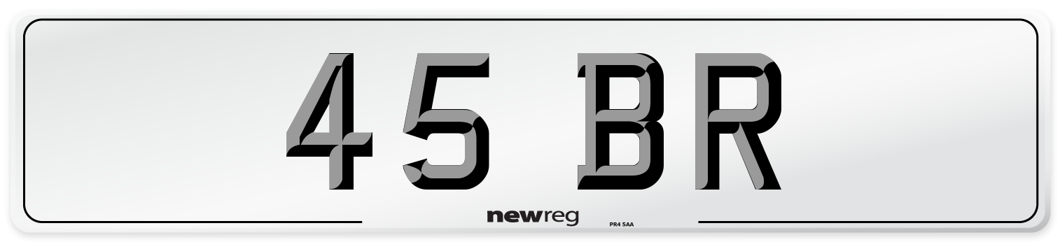 45 BR Front Number Plate