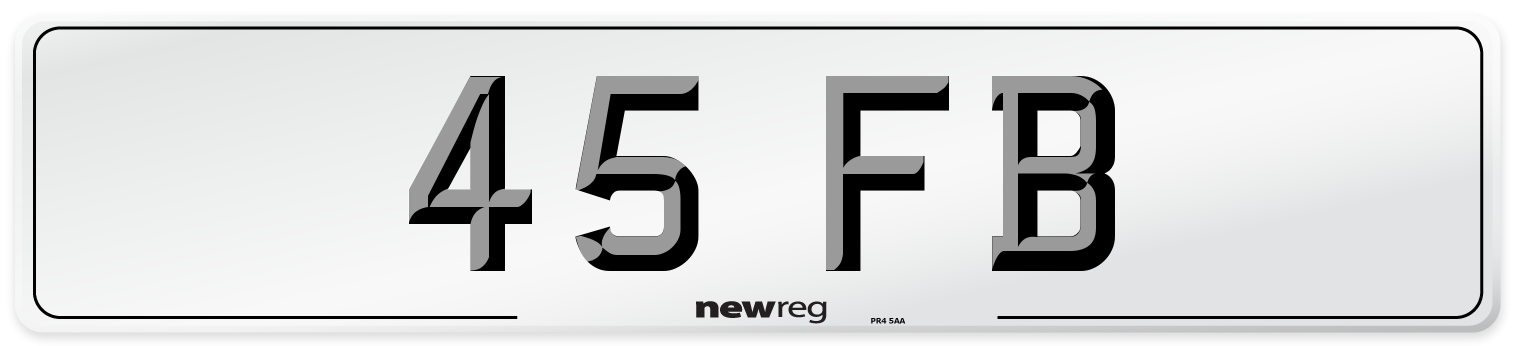 45 FB Front Number Plate