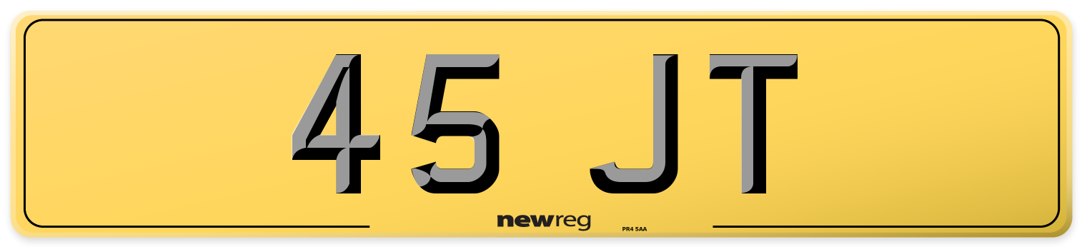45 JT Rear Number Plate