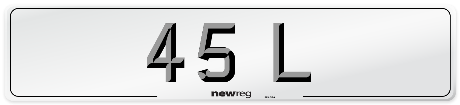45 L Front Number Plate