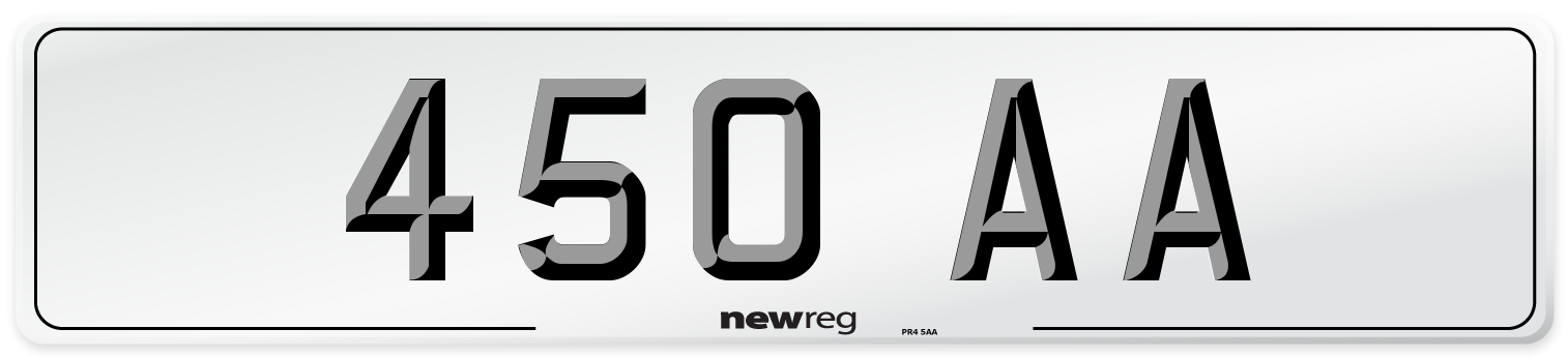 450 AA Front Number Plate