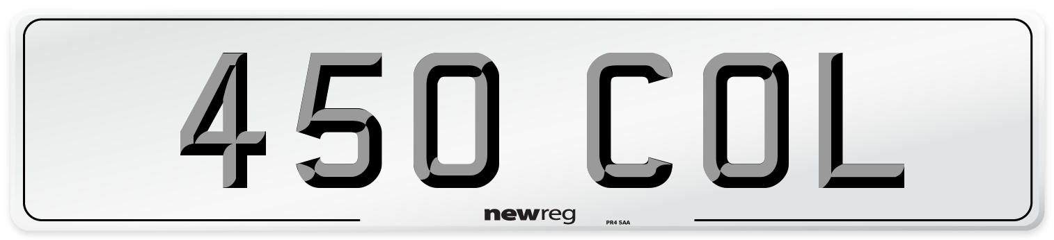 450 COL Front Number Plate