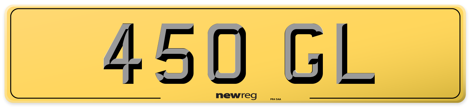 450 GL Rear Number Plate