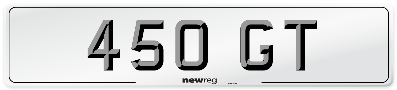 450 GT Front Number Plate