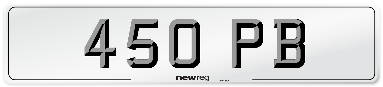 450 PB Front Number Plate