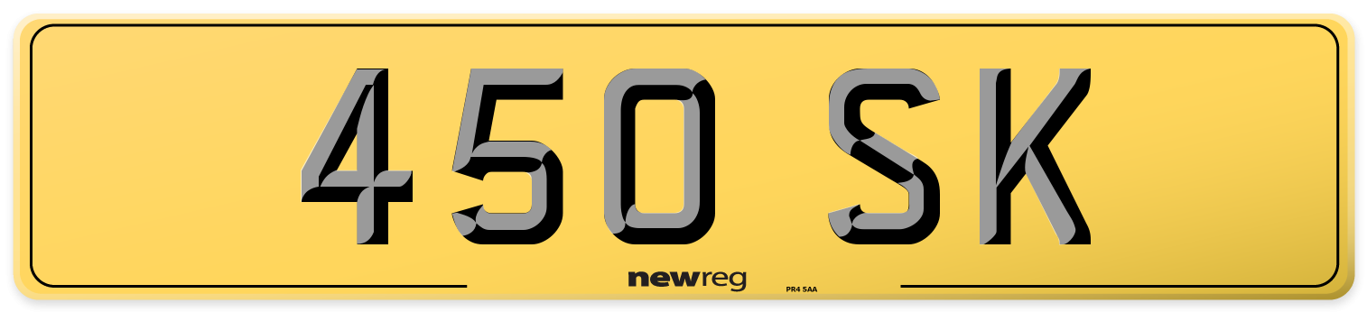 450 SK Rear Number Plate