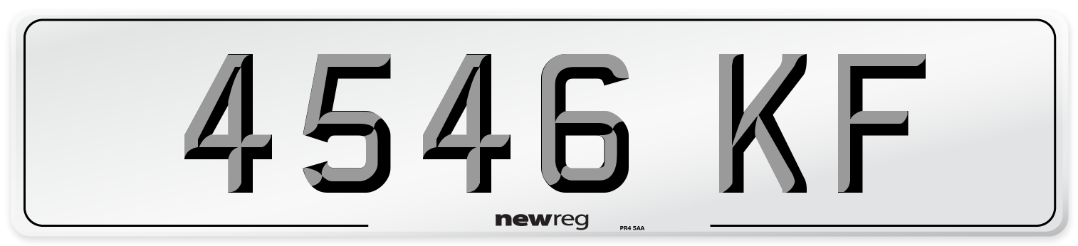 4546 KF Front Number Plate