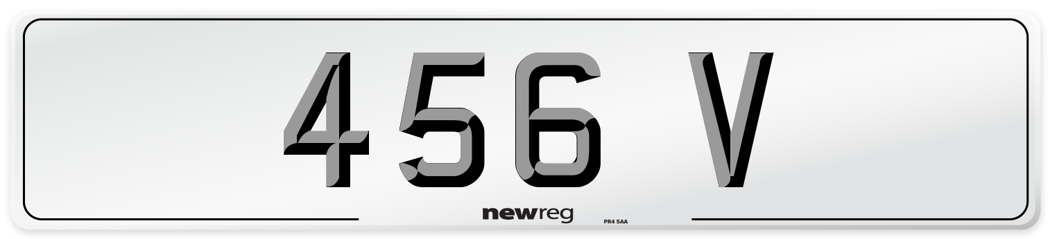 456 V Front Number Plate