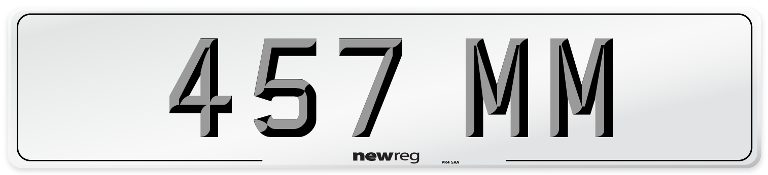 457 MM Front Number Plate