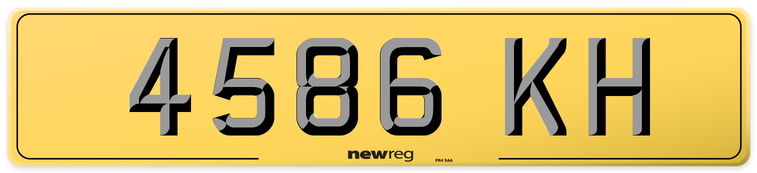 4586 KH Rear Number Plate