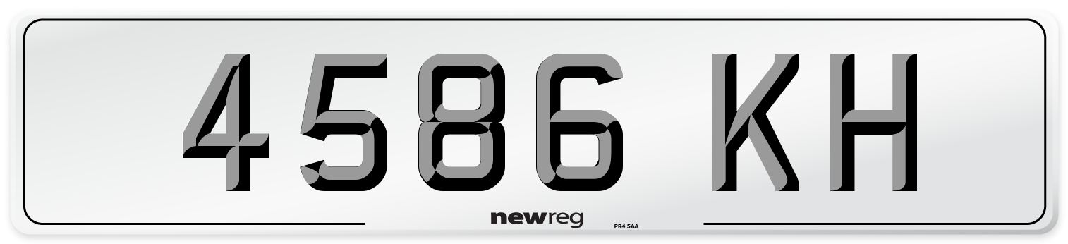 4586 KH Front Number Plate