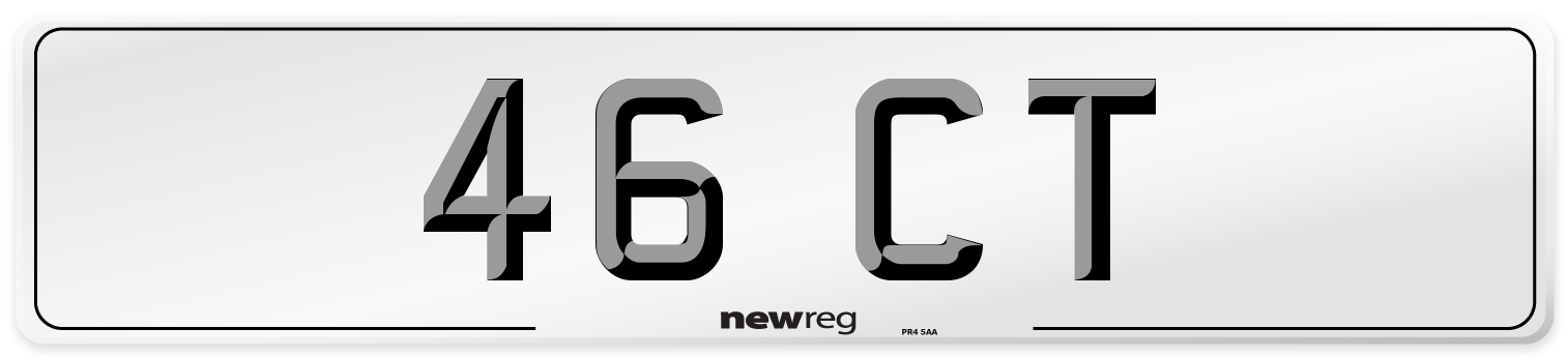 46 CT Front Number Plate