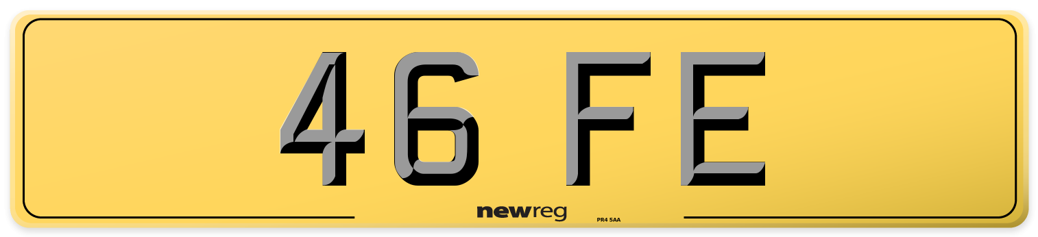 46 FE Rear Number Plate