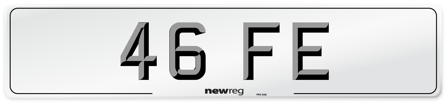 46 FE Front Number Plate