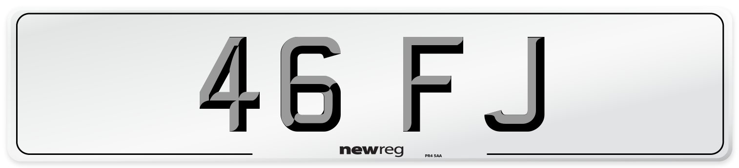 46 FJ Front Number Plate