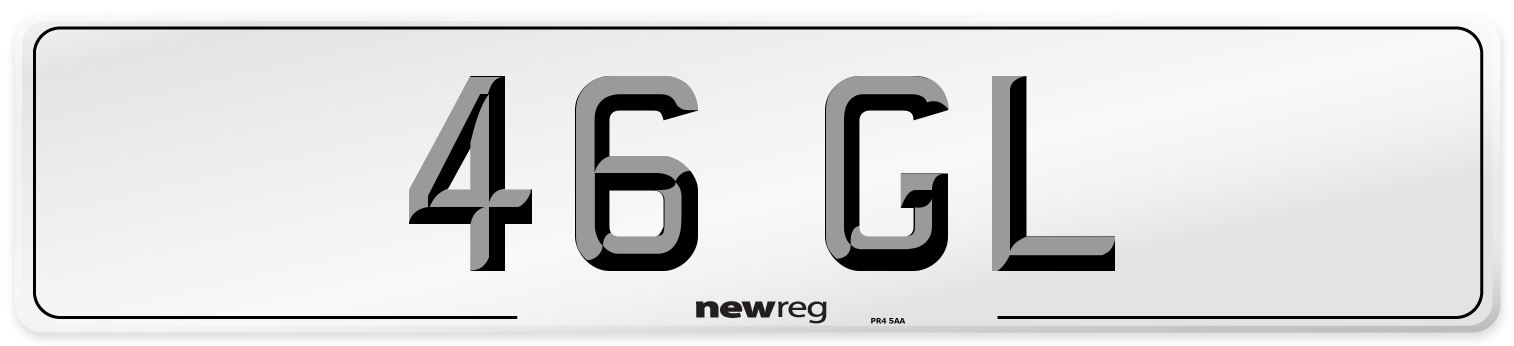 46 GL Front Number Plate