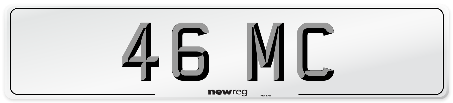 46 MC Front Number Plate