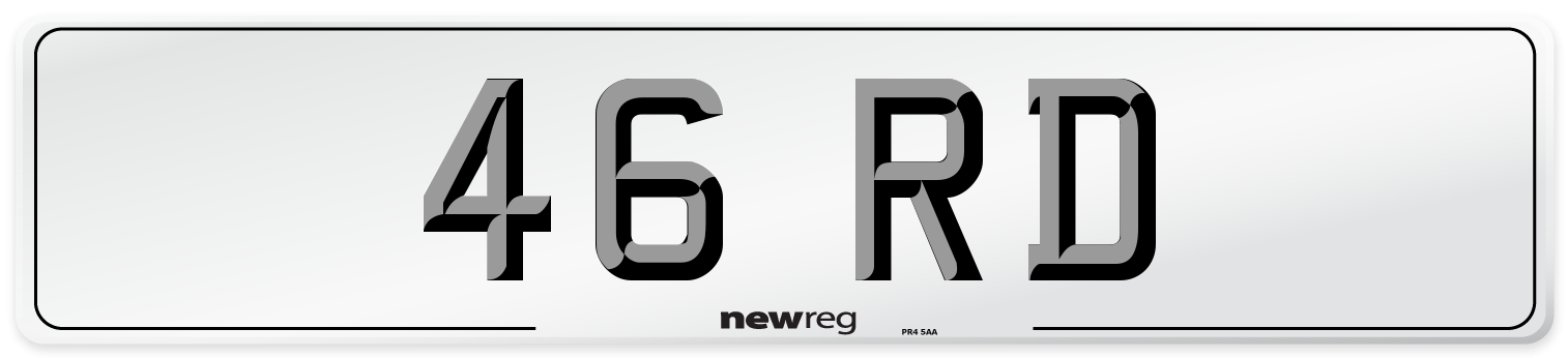 46 RD Front Number Plate