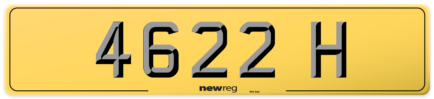 4622 H Rear Number Plate